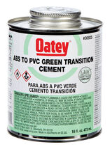 Oatey 30925 Medium Bodied Transition Solvent Cement, 16 Oz, Can, Liquid,... - $25.68