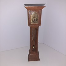 Vintage Artisan Furniture Miniature Dollhouse Accessory Grandfather Clock Wood - £14.60 GBP