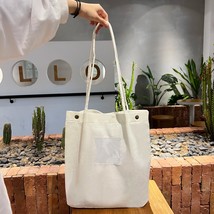 Corduroy  Bags Women&#39;s Bag DIY Female Tote Bag Handbags Capacity Beach Bag Reusa - £116.77 GBP