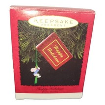 Ornament Hallmark KeepSake Happy Holidays Photo Holder Mouse Dangling 1995 - £6.58 GBP