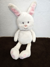 Little Miracles Costco White Bunny Plush Pink Ears Toes Stuffed Animal Lovey - £11.61 GBP