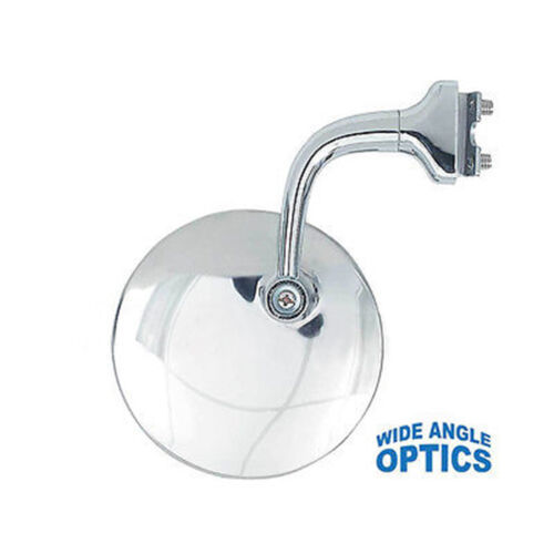 3&quot; Chrome CONVEX Curved Arm Peep Side Door Glass Mirror Outside Rear View - $21.52