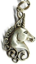 Silver T Unicorn &amp; Beads Keychain Keyring Purse Bag Coat Zipper Auto Car... - £7.89 GBP