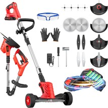 This 4-In-1 Foldable String Trimmer, Wheel Edger, Mini Mower, And Brush ... - £102.29 GBP