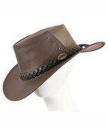 Real Australian Kangaroo Leather hat Made in Australia Crushable Water R... - $69.95