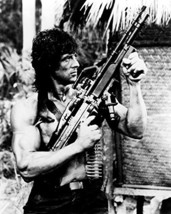 Sylvester Stallone With Machine Gun As Rambo 16x20 Canvas Giclee - £55.81 GBP