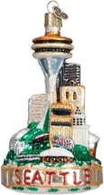 Old World Christmas Holiday Seattle Skyline Glass Blown Christmas - £24.91 GBP