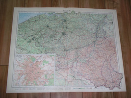 1955 Vintage Map Of Belgium Brussels Bruxelles / Luxembourg / Scale 1:500,000 - £29.03 GBP