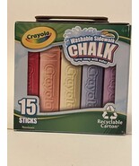 Crayola 15ct Washable Sidewalk Chalk Assorted Bright Colors New - $90.23 MXN