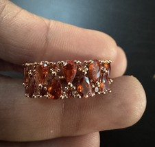 585 14K RG Stamped Cognac Orange Allure Gemstone Size 7 Ring - $911.17 MXN