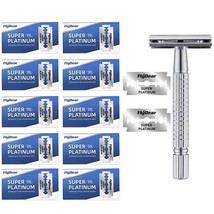 Stainless Steel Double-Blade Manual Razor - Classic Men&#39;s Shaving - $7.85+