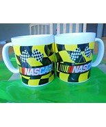Lot of 2 2003 NASCAR Mug Cup Coffee Racing Registered Stock Car Checkere... - $18.99