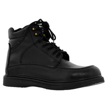 Mens Black Work Wear Boots Real Leather Laces Soft Toe Botas Trabajo - £47.03 GBP