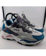 Fila Women&#39;s Size 8 Ray Tracer Sneakers White Blue Purple Suede 5RM00532... - $29.02