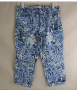Nine West Jeans Chrystie Capri Blue Denim Print Size 8 - $14.84