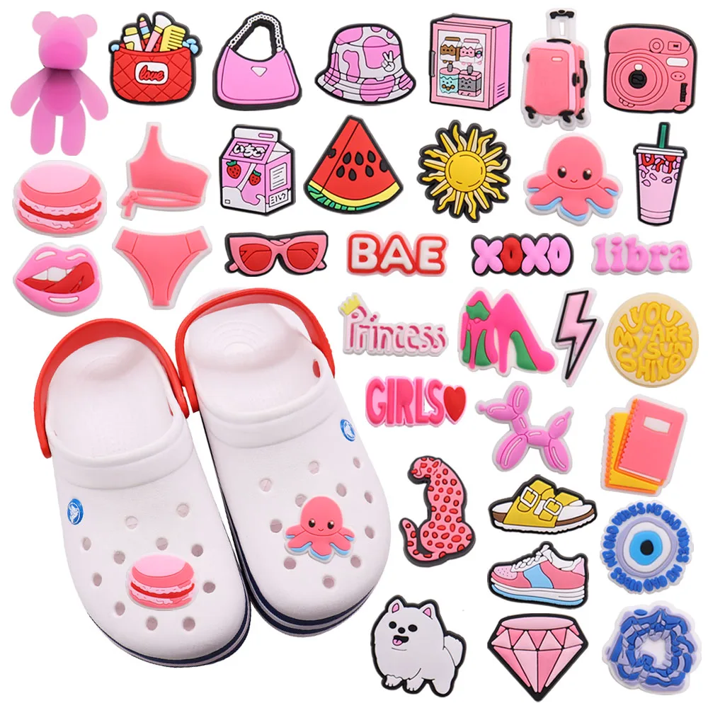 Play 1Pcs PVC Drinks SunglAes Libra Lovely Styles Sandals Shoe Charms Accessorie - £23.54 GBP