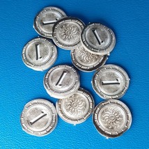 7 Wonders Board Game 10 Silver 1 Coins Replacement Game Piece - £4.43 GBP