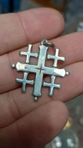 Retired James Avery 925 Sterling Silver Jerusalem Cross Pendant Free Ship - £109.45 GBP