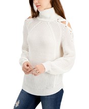 MSRP $44 Crave Fame Juniors&#39; Lace-Up Turtleneck Sweater Size Small (STAI... - $10.69
