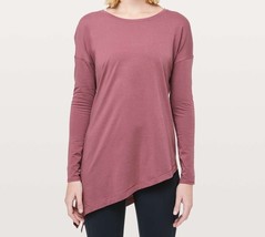 Lululemon To the Point Long Sleeve Top Shirt Misty Merlot Asymmetrical W... - $39.19