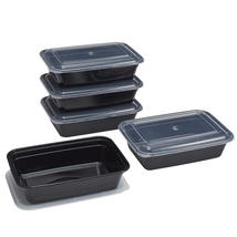 10 Piece Meal Prep Food Storage Containers, Black - $316.97 MXN