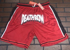 Death Row Records Rosso Headgear Classics Pantaloncini da Basket ~ Mai W... - $51.61
