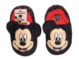 Mickey Mouse Disney Plush Slippers w/ Ears Toddler&#39;s Sizes 5-6, 7-8 Or 9-10 Nwt - £13.71 GBP+