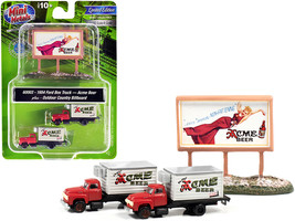 1954 Ford Box Truck 2 pieces Red and White with Country Billboard "Acme Beer" 1/ - £22.39 GBP