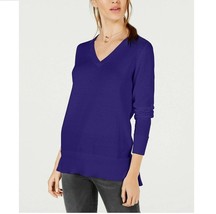 Maison Jules Womens Large Electric Purple Pullover V Neck Sweater NWT - £9.85 GBP