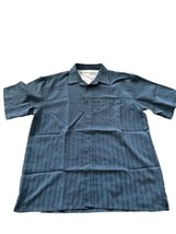 Eighty Eight Mens Blue Solid Short Sleeve Button Up Casual Comfort Size XL - $14.01