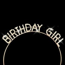 Happy Birthday Bling Rhinestone Birthday Girl Headband Birthday Tiara Women - £9.38 GBP