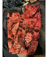 DVMN Pigeon Red Snake Skin Print Skinny Pant medium NWT - $168.09 CAD