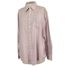 Vintage 70s Pin Striped Button Down Long Sleeve Shirt Size Large - £27.06 GBP