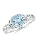 2 Ctw Lab Created Aquamarine 14K White Gold Plated S925 Vintage Engageme... - €60,02 EUR