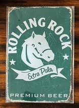 Rolling Rock Extra Pale Premium Beer Vintage Retro Metal Sign 12 x 8 Wall Art - £7.06 GBP