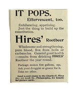 Hires Root Beer Soda Pop 1894 Advertisement Victorian It Pops Beverage A... - €17,41 EUR
