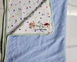 Carters Just One Year White Blue Baby Blanket 123 Little Friends Puppy P... - $24.70