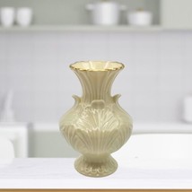 Lenox Elfin Collection Porcelain Vase Embossed Leaves Gold Trim 1980s VTG 4.5” - $18.59