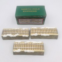 Three (3) Vintage 1995 North Pole Express Resin Display Tracks 4.5&quot; Long... - £7.58 GBP