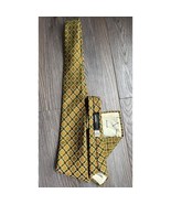 Vintage Montgomery Ward Retro Geometric Pattern Tie Gold Green Diamond P... - $533.05 MXN
