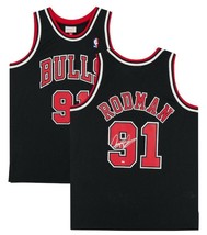 Dennis Rodman Autographed Chicago Bulls Black Mitchell & Ness Jersey Fanatics - $323.10