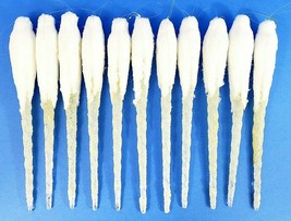 Frosted Icicle Ornaments  Set Of 13 Regency Vintage Large 12&quot; Hard Plastic - $26.17