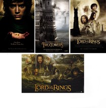 4 Movie Posters Lord Of The Rings Original 2001-2002 Lotr Fotr 13x20 - £20.91 GBP