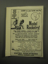 1966 Estes Astron Alpha Model Rocket Ad - Learn as you build and fly - £14.87 GBP