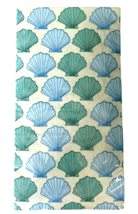Pretty Shells Hand Towels Paper Napkins Blue Beach Summer House 26 pk Se... - $22.42