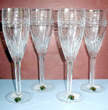Waterford Crystal LAUREL Champagne Flute SET/4 Made in Ireland 117888 New in Box - £177.94 GBP