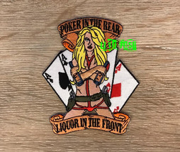 Poker in The Front Liquor in The Rear Patch biker patch motorcycle patches - £4.79 GBP