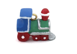 Vtg Hallmark Micro Mini Ornament Colorful Train 2002 1/2&quot; Tiny - £5.47 GBP