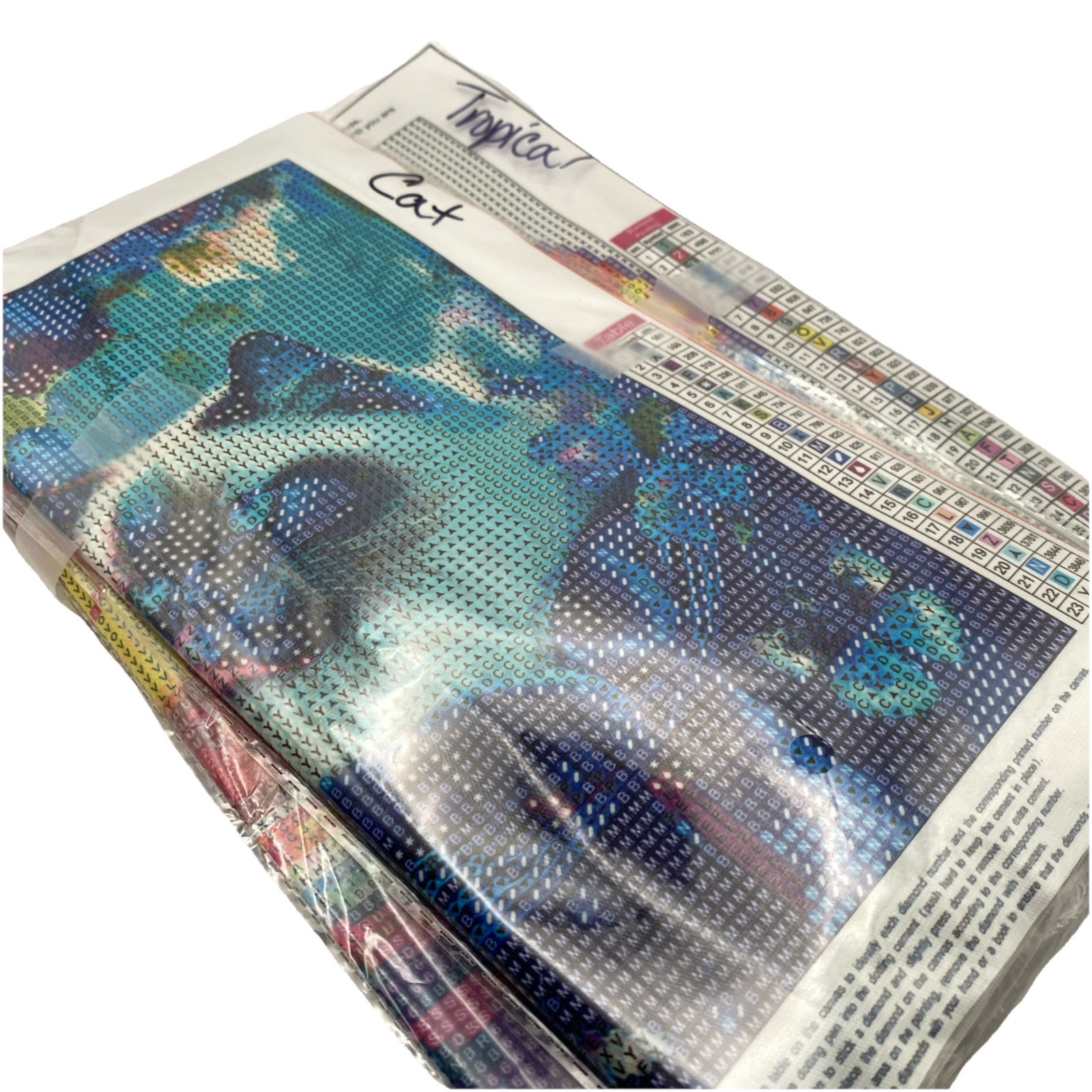 5D Diamond Painting Kits 30 cm x 30 cm Cat/Tropical Lot of 2 NEW - $14.24