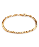Handmade Cuff Chain Bracelet For Men Made Of Gold Plated Over Stainless ... - £27.95 GBP